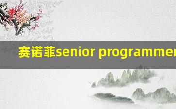 赛诺菲senior programmer薪水